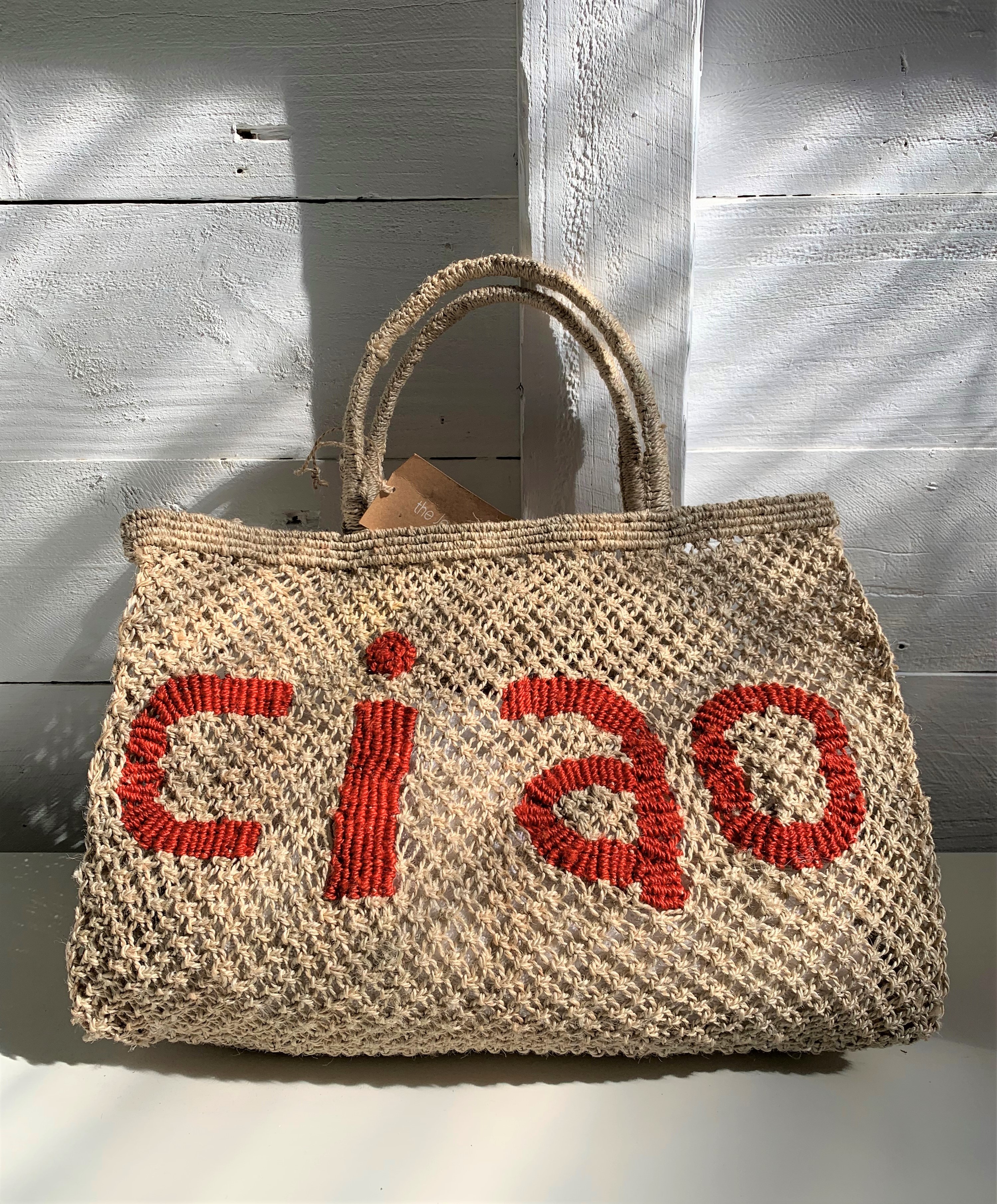 the Jacksons beige Large Ciao Bella Tote Bag