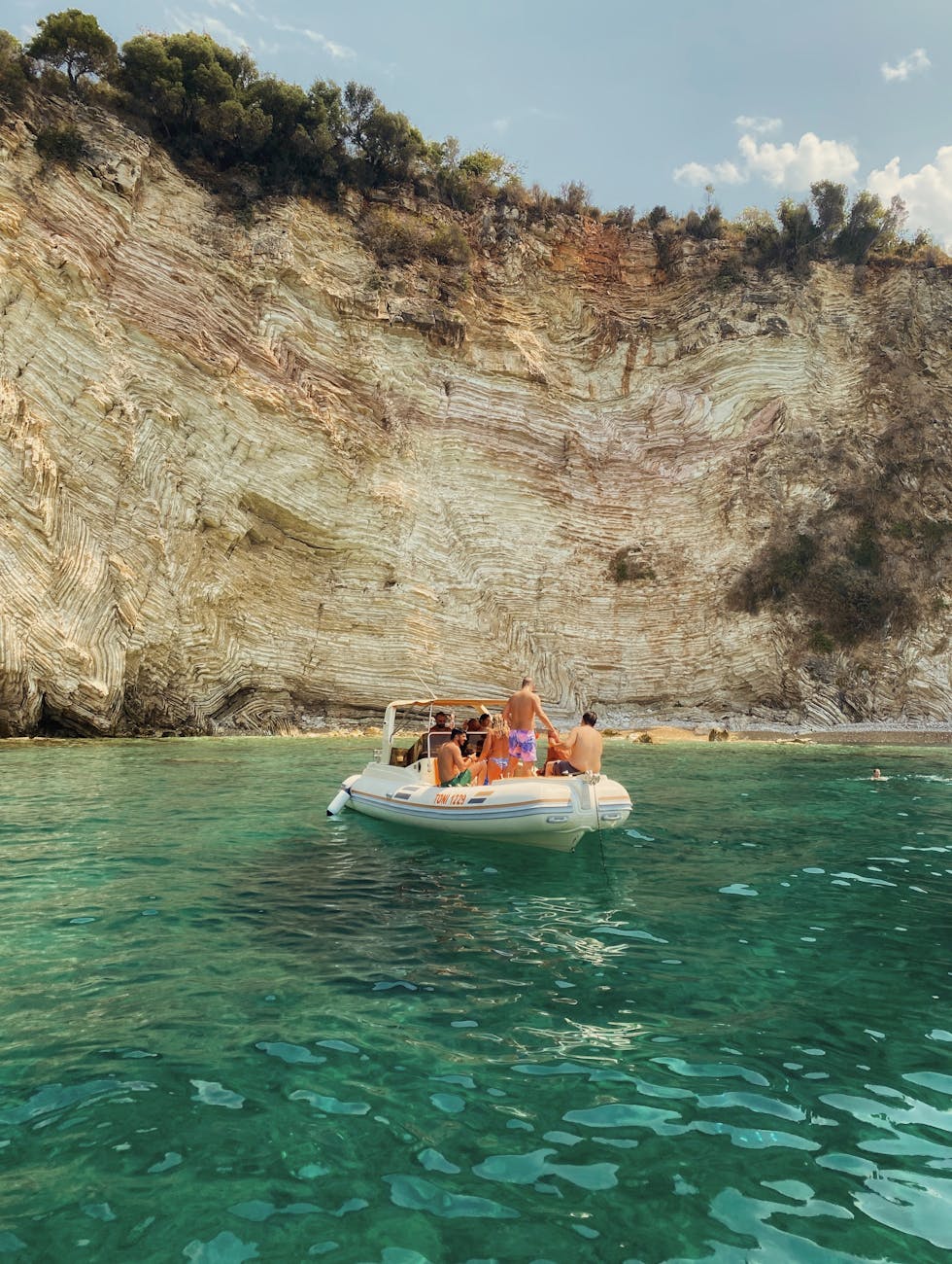 scenic summer boat trip along albanian coast