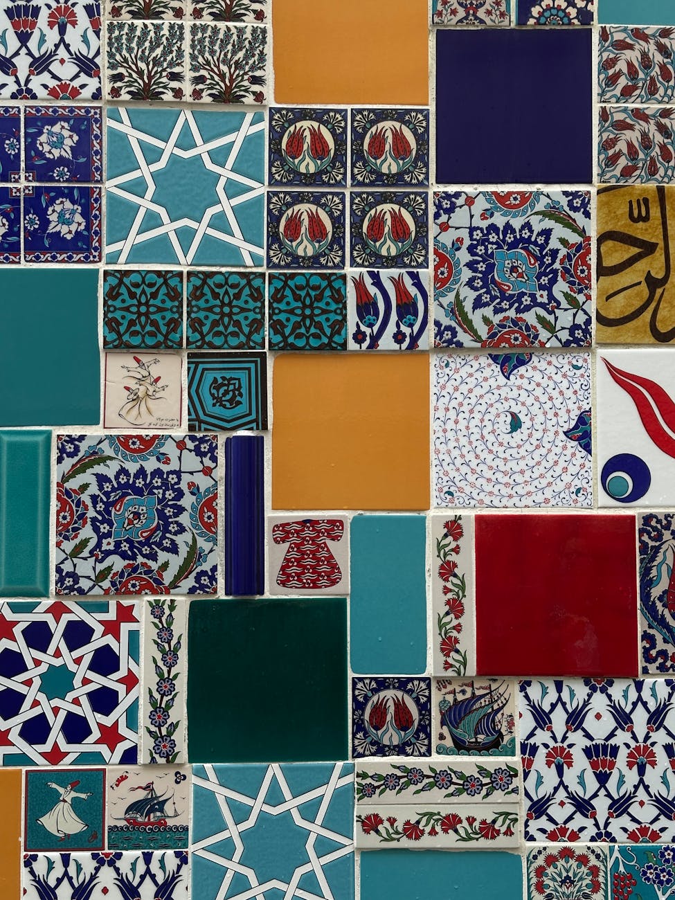 colorful turkish tile pattern in istanbul