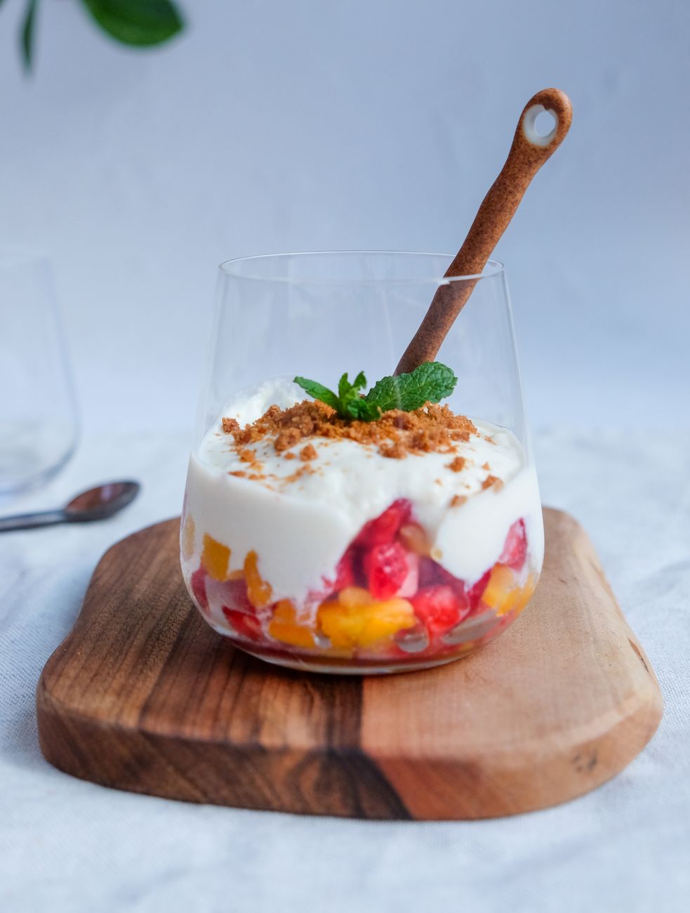 sweet yogurt in glass