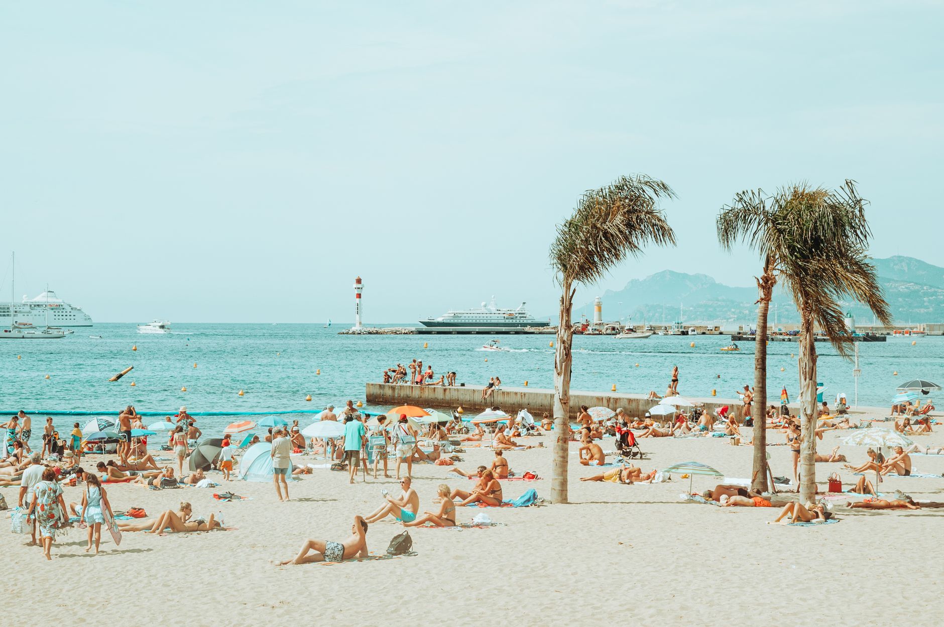 people on the beach