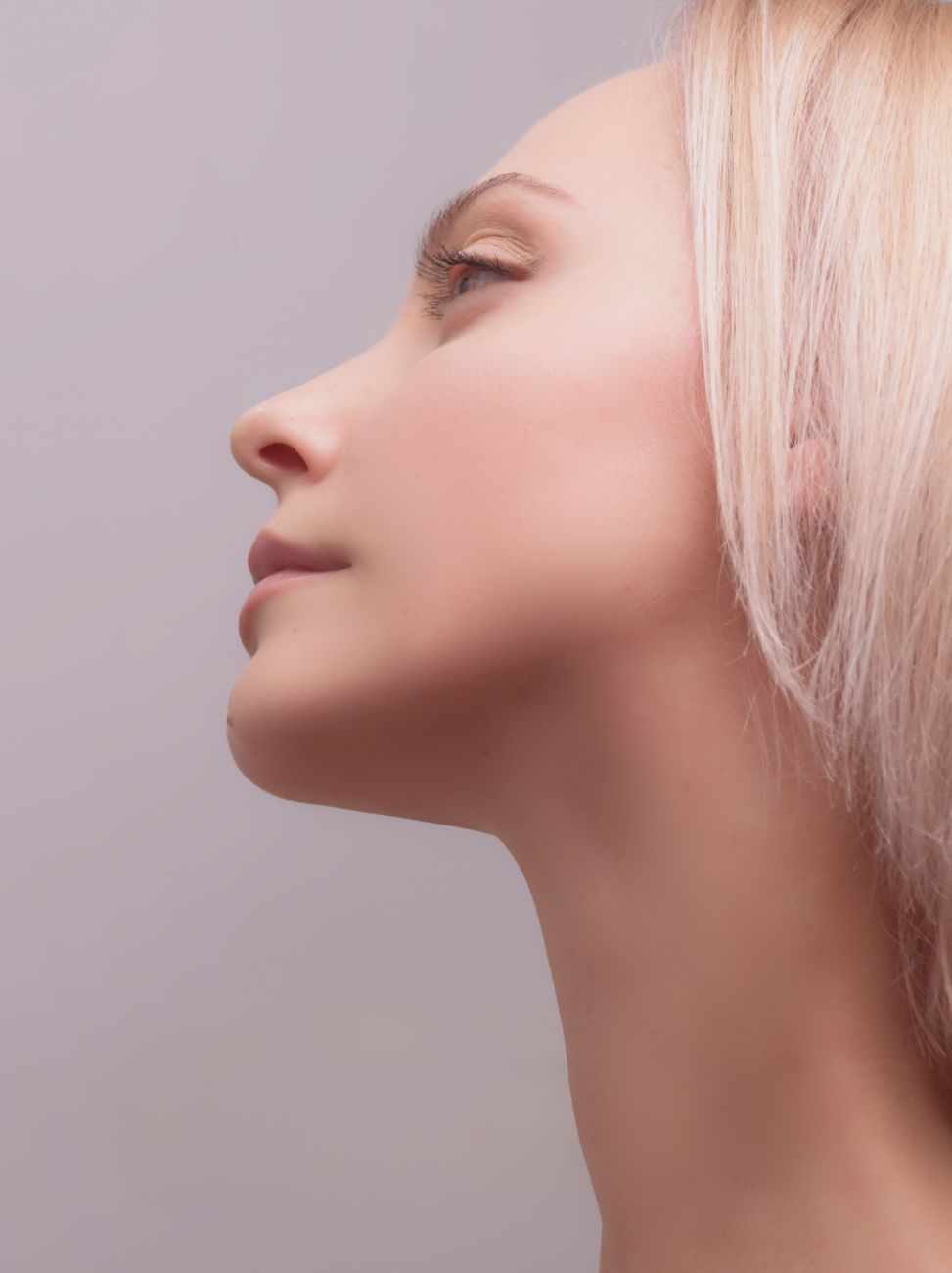 side view of a woman