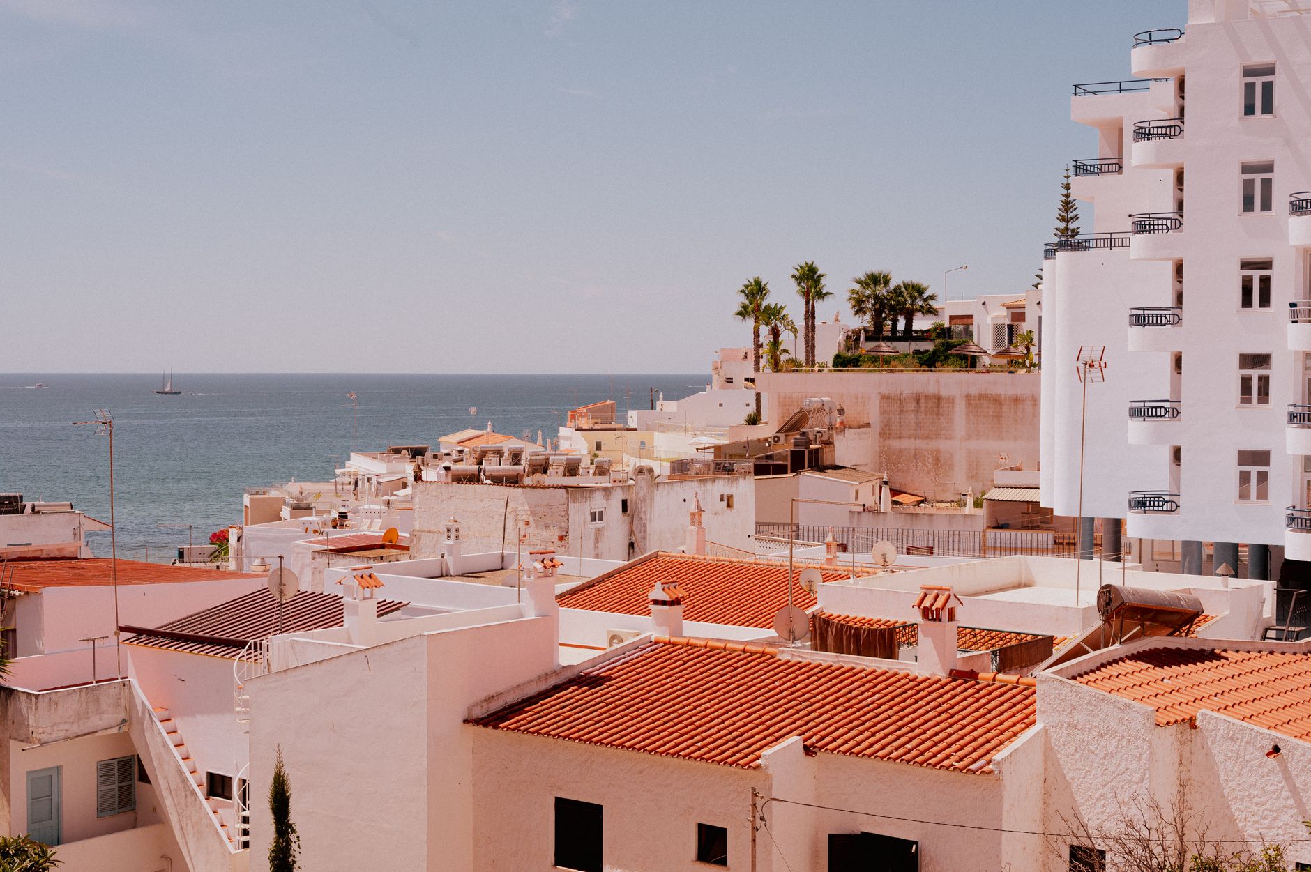 white buildings of a city by the sea