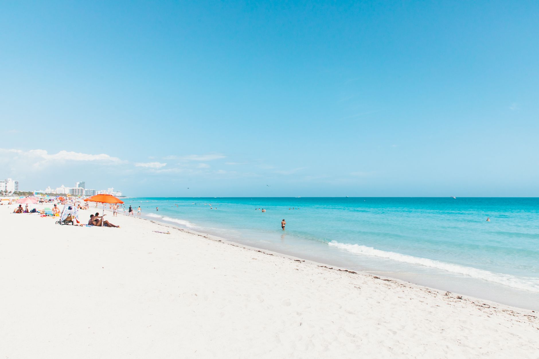 people on the beach