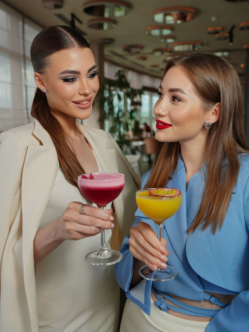 friends with cocktails