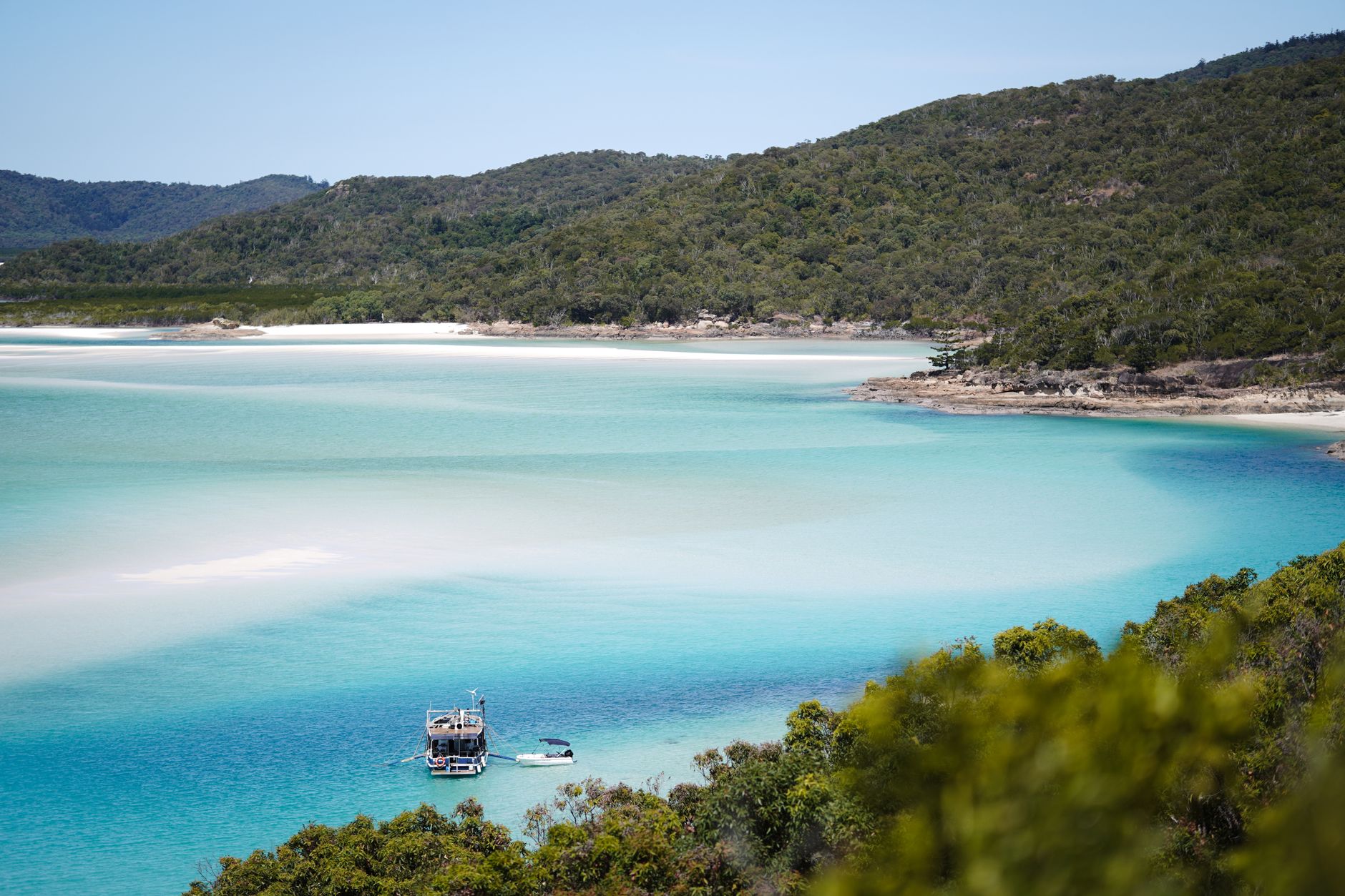 stunning aerial view of whitehaven beach australia