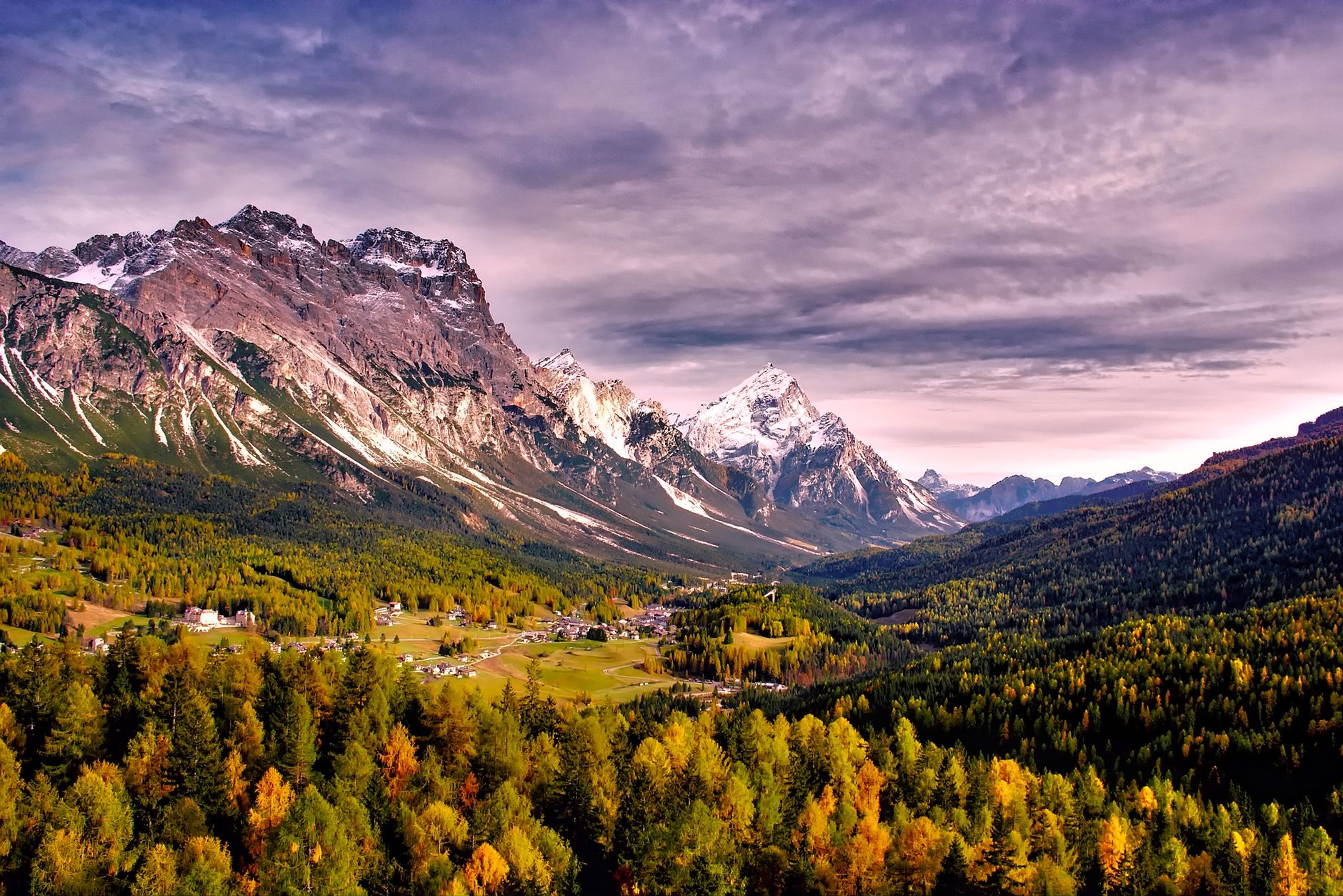 mountains and trees photo